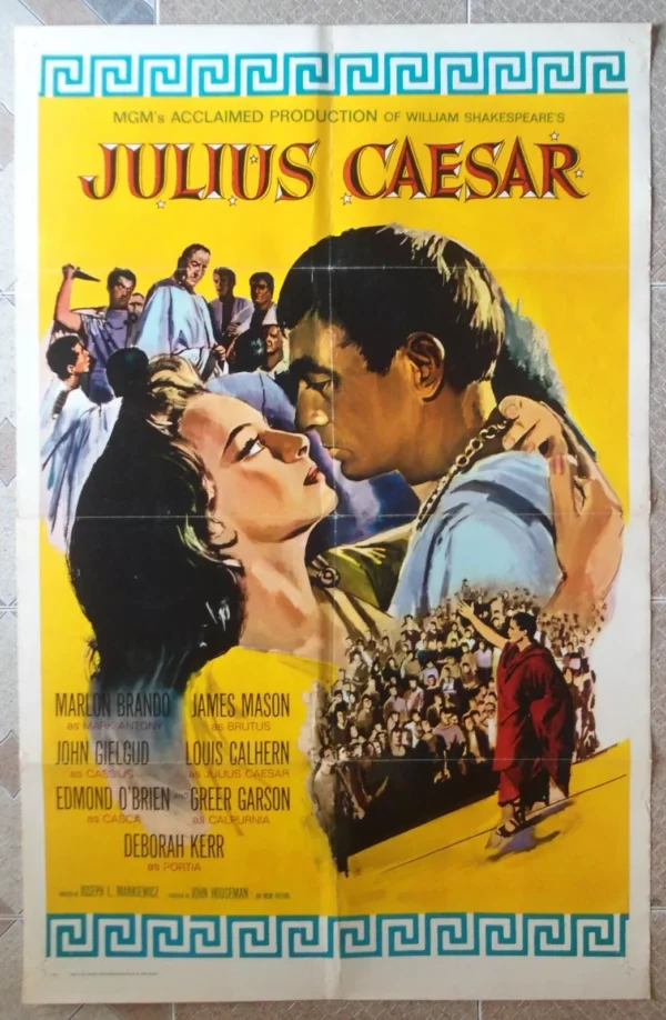 JUlIUS CAESAR One sheet US Movie poster 27x41" Marlon Brando Film R69