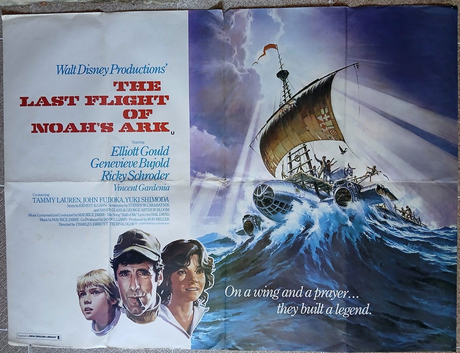 LAST FLIGHT OF NOHA'S ARC 30x40" British Quad BQ UK Movie Poster 1980