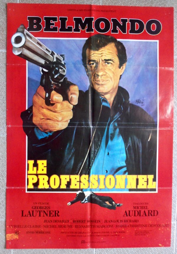LE PROFESSIONNEL Lebanese/French 27.5x39.4" Belmondo Movie Poster 1981