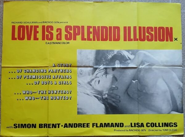 LOVE IS A SPLENDID ILLUSION 30x40" Lebanese Quad BQ Movie Poster 1970