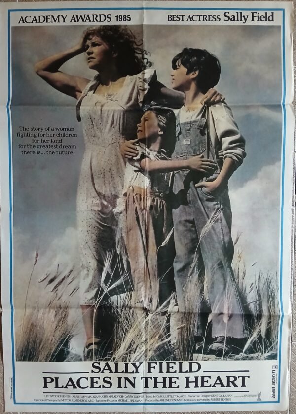 PLACES IN THE HEART Lebanese/English 27.5x39.4" Sally Field AA Movie Poster 1984 NM