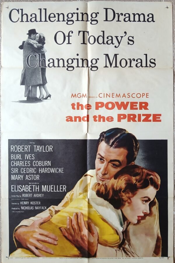 POWER AND THE PRIZE 27x41" US Movie Poster Robert Taylor Film 1956 NM