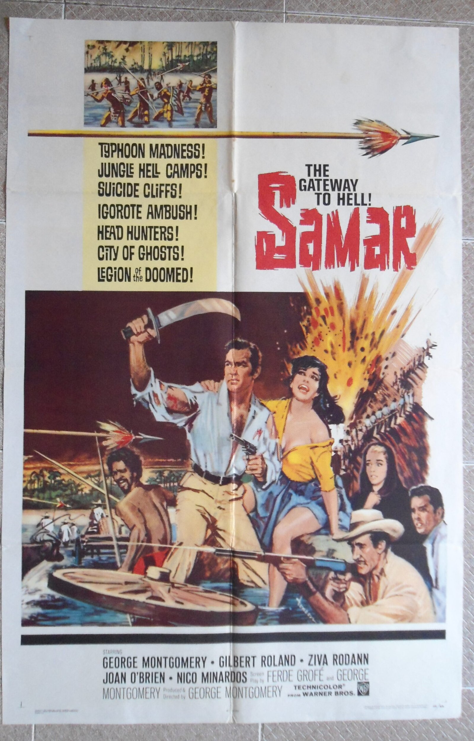 SAMAR One sheet 27x41" US Movie Poster G. Montgomery Film 1962