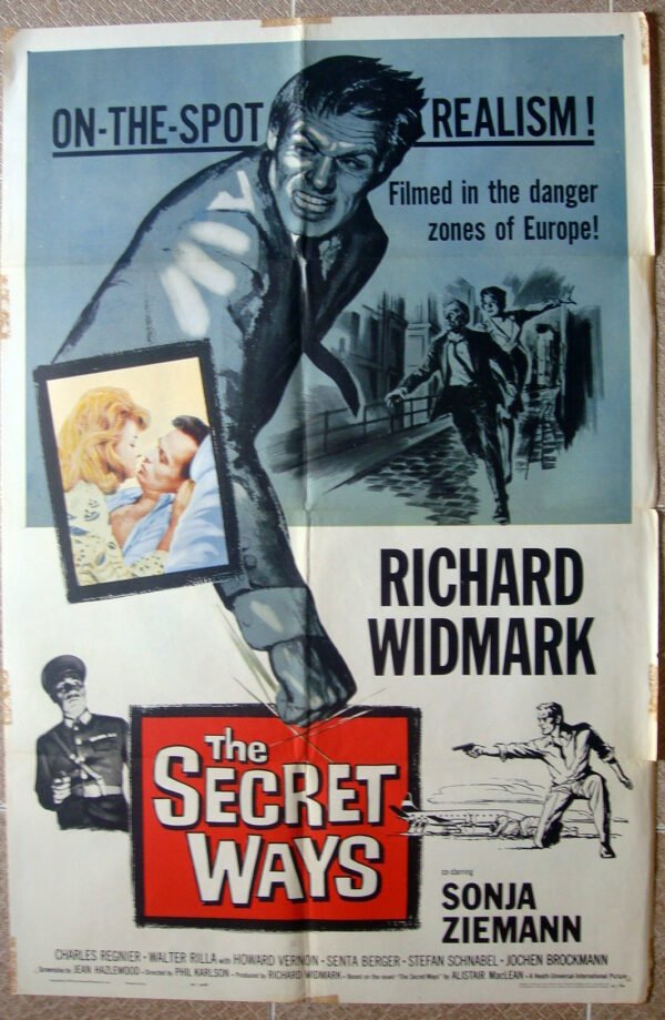SECRET WAYS One sheet Ptd in USA Original movie poster 27x41" Film 1961