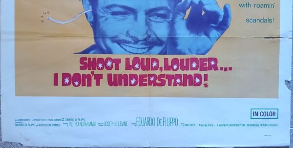 SHOOT LOUD LOUDER 1Sheet movie poster 27x41" Film 1966