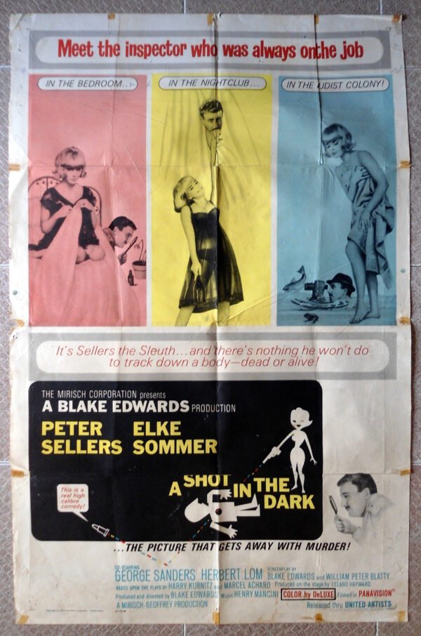 SHOT IN THE DARK One sheet USA Original movie poster 27"x41" Film 1964