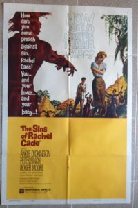 SINS OF RACHEL CADE One Sheet movie poster 27x41" 1960 F/VF