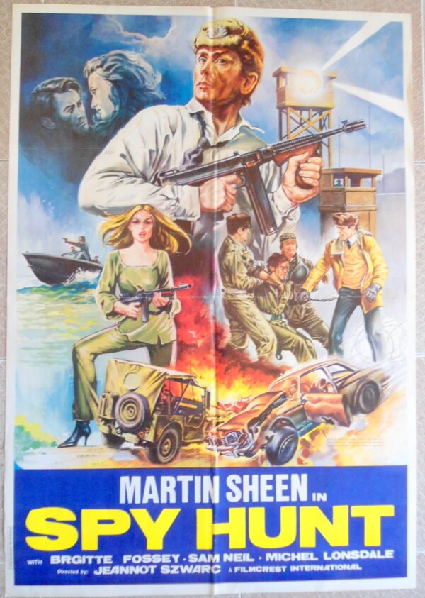 ENIGMA Retitled Spyhunt Lebanese English Text 27.4x39.4" Movie Poster 1983