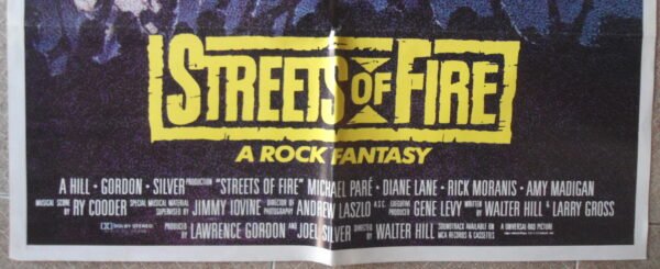 STREETS OF FIRE 27.5"X39.4" Lebanese/English Original Movie Poster 1984 - Image 3
