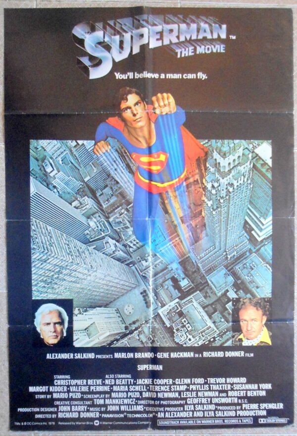 SUPERMAN 26.7x39" Lebanese/English  Sci-Fi Theater Movie Poster 1978