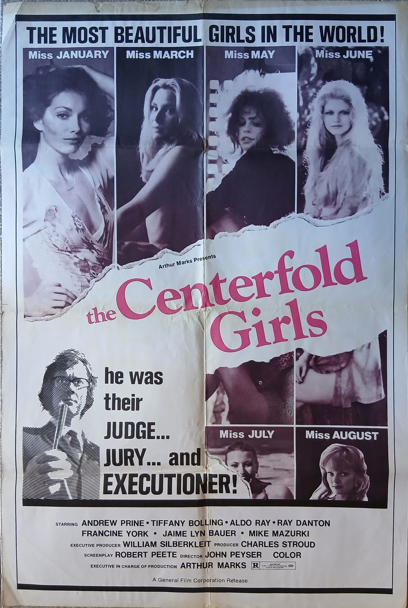 CENTERFOLD GIRLS One sheet 28x42" US Movie Poster Sexploitation Film 1974 VF C8