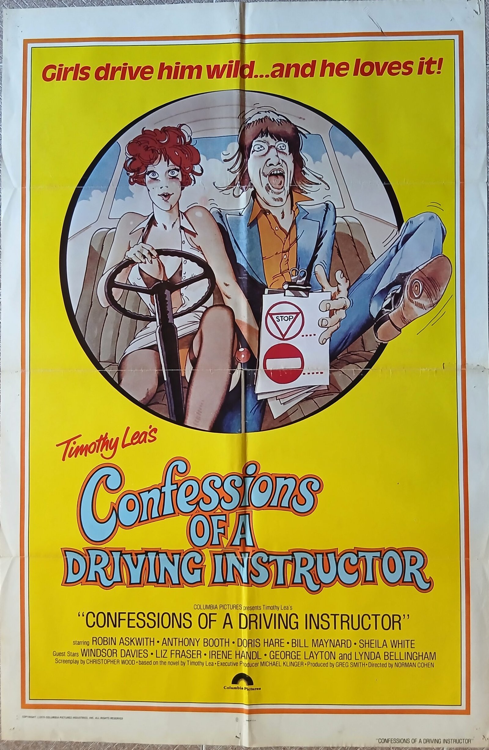 CONFESSIONS OF A DRIVING INSTRUCTOR 27x41" US Movie Poster Film 1976