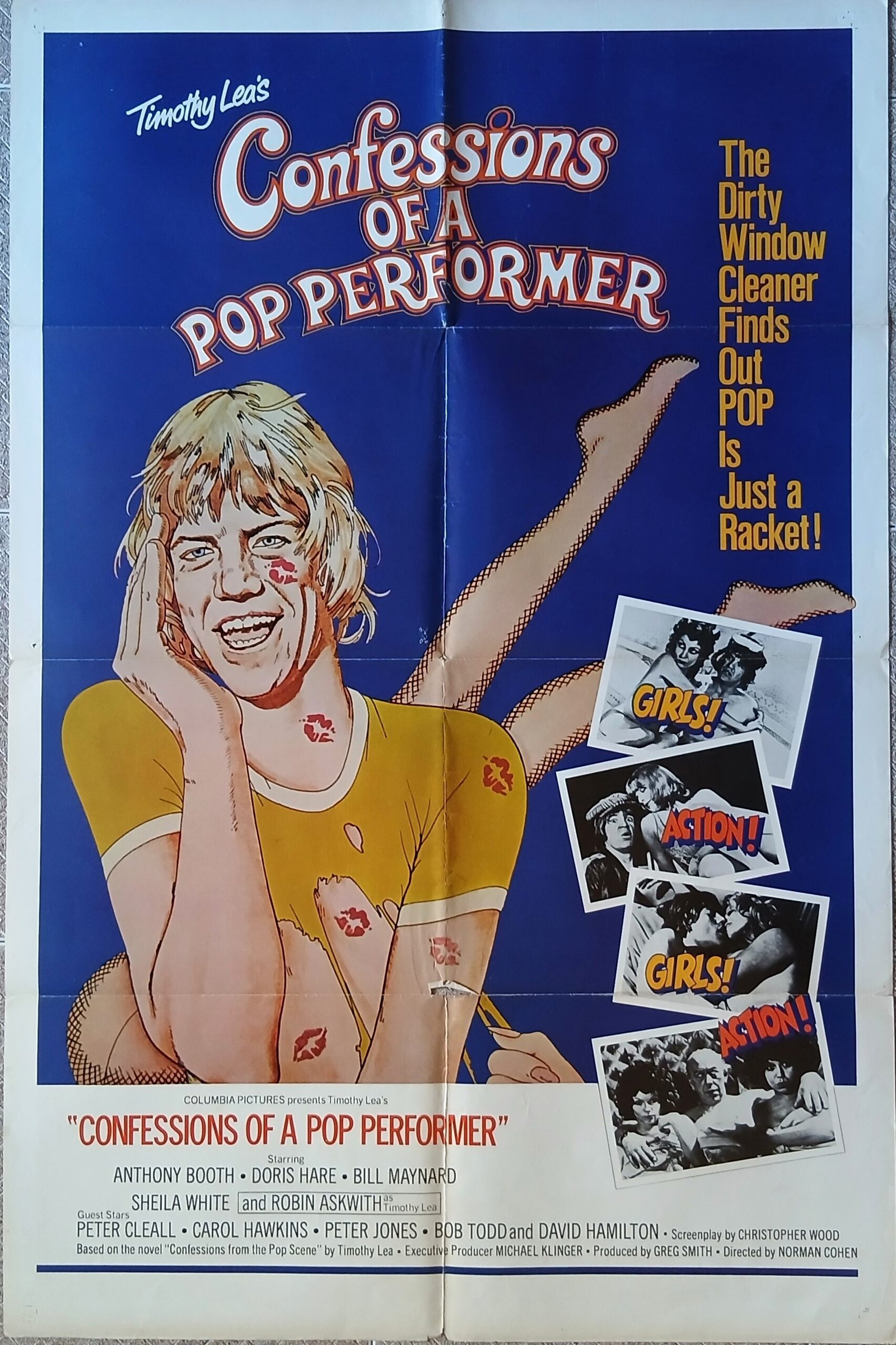 CONFESSIONS OF A POP PERFORMER 27x41" US Orck N Roll Movie poster 1975