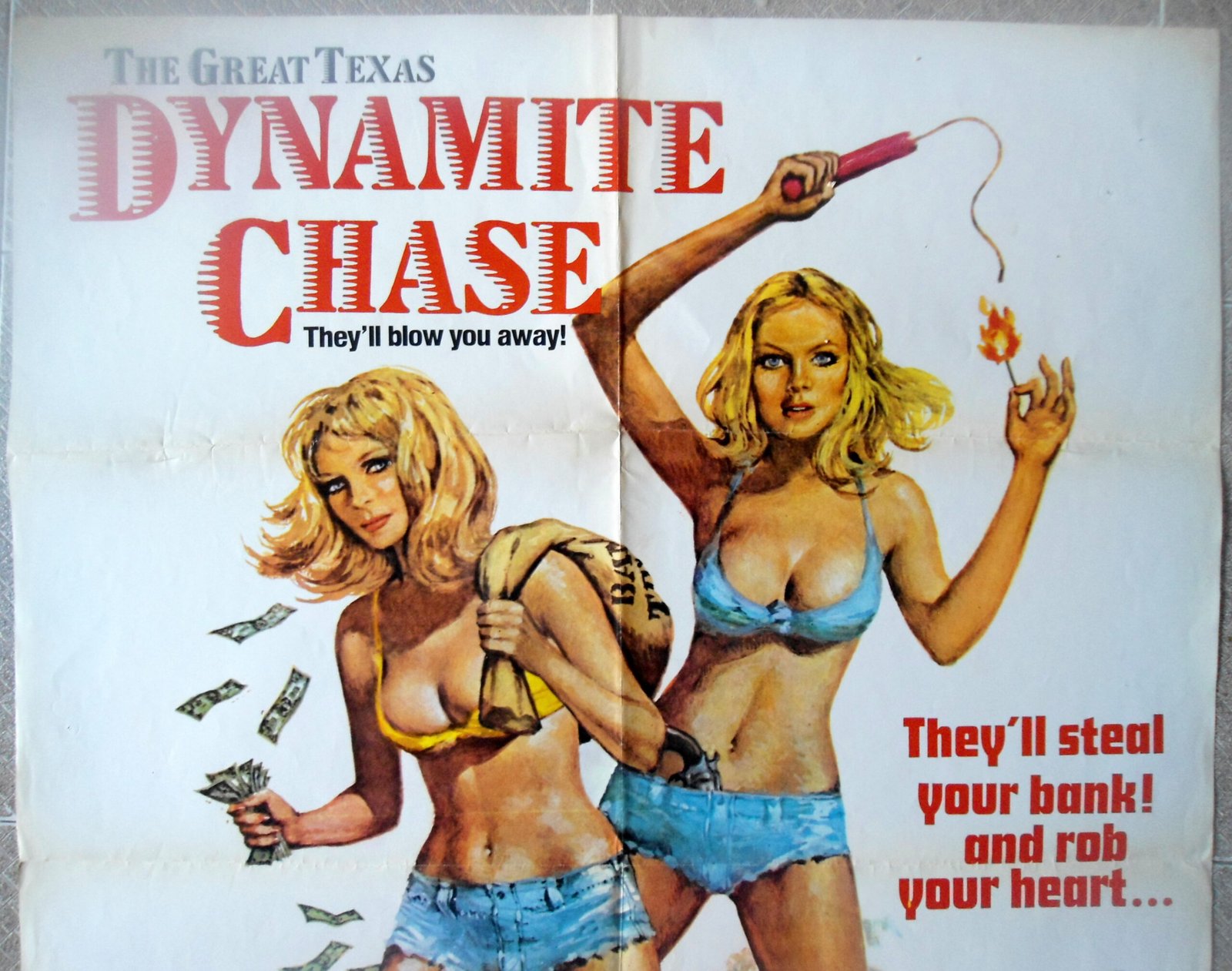 GREAT TEXAS DYNAMITE CHASE 27.5x40" Lebanese Movie Poster 1976