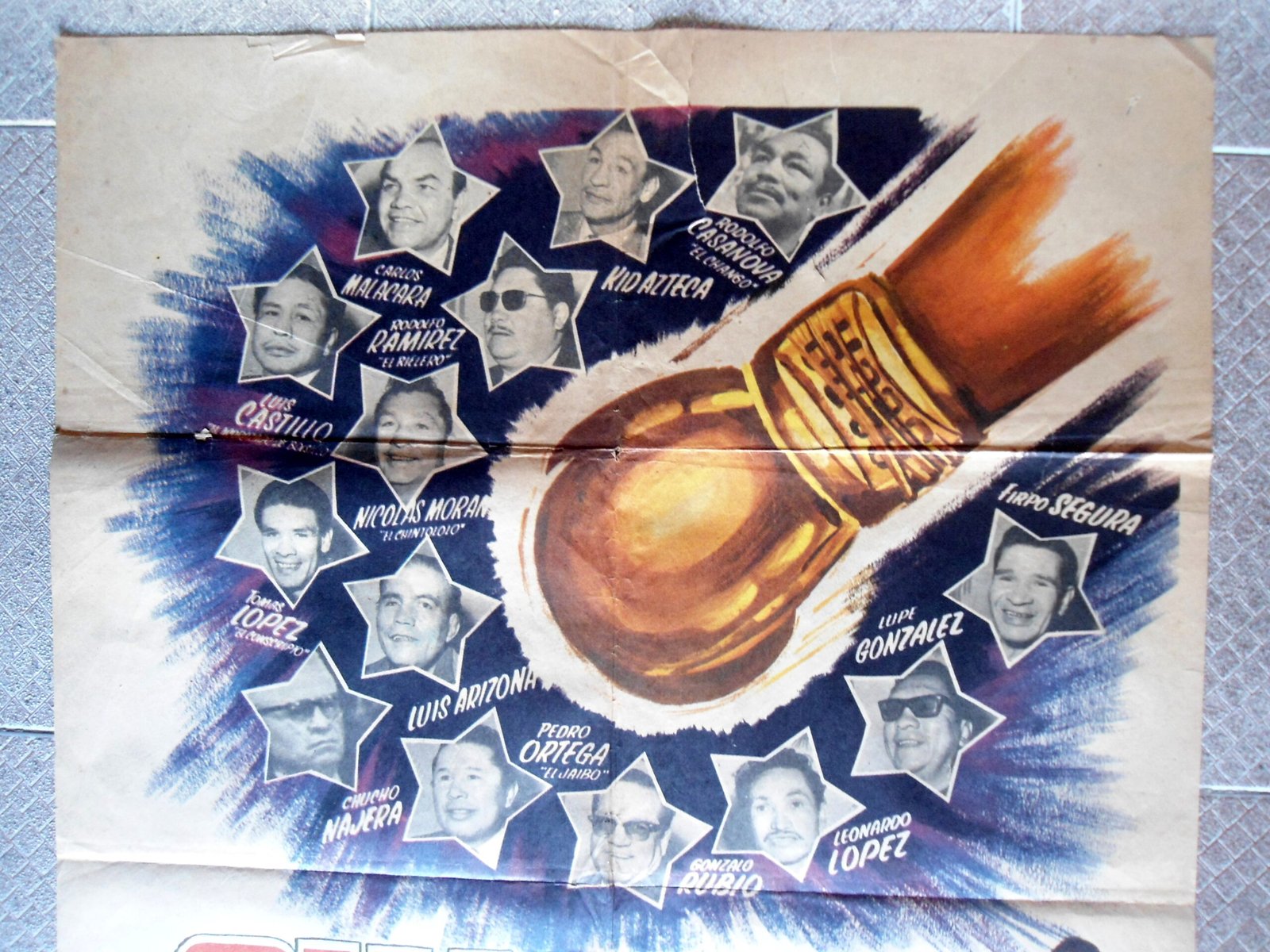 GUANTES DE ORO Mexican 24"x36" Movie Poster Boxing Champions 1961 - Image 2